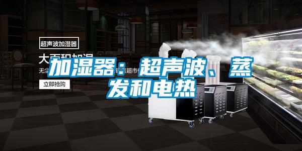加濕器：超聲波、蒸發(fā)和電熱