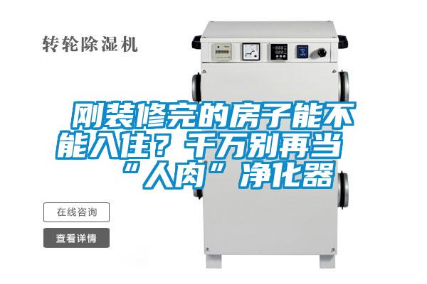 剛裝修完的房子能不能入??？千萬別再當(dāng)“人肉”凈化器