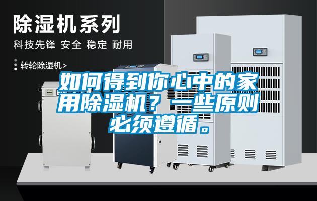 如何得到你心中的家用除濕機？一些原則必須遵循。