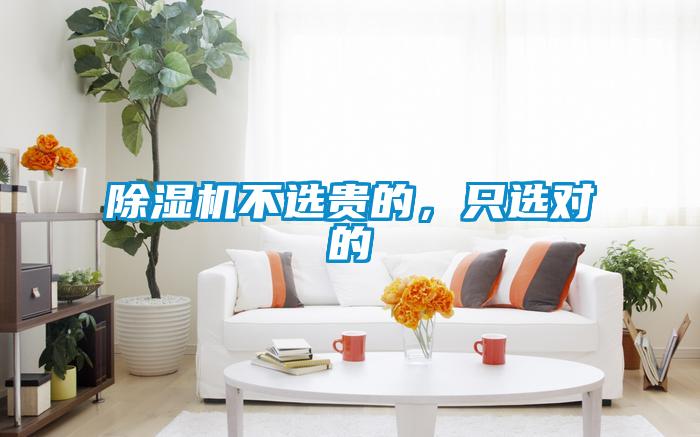 除濕機不選貴的，只選對的