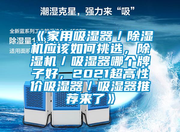 《家用吸濕器／除濕機(jī)應(yīng)該如何挑選，除濕機(jī)／吸濕器哪個(gè)牌子好，2021超高性價(jià)吸濕器／吸濕器推薦來(lái)了》