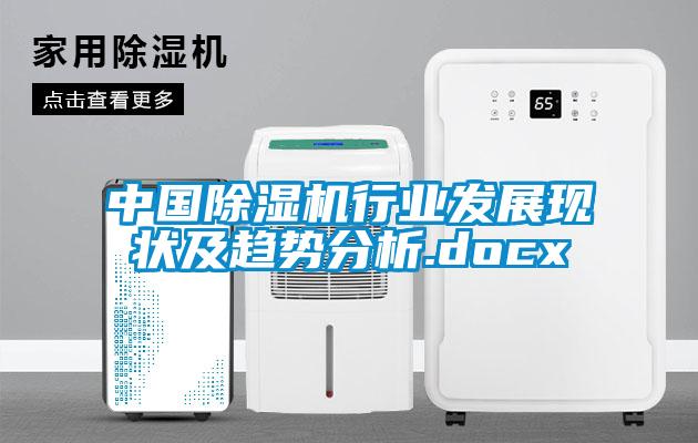 中國除濕機(jī)行業(yè)發(fā)展現(xiàn)狀及趨勢(shì)分析.docx