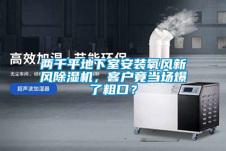兩千平地下室安裝氧風(fēng)新風(fēng)除濕機(jī)，客戶竟當(dāng)場爆了粗口？