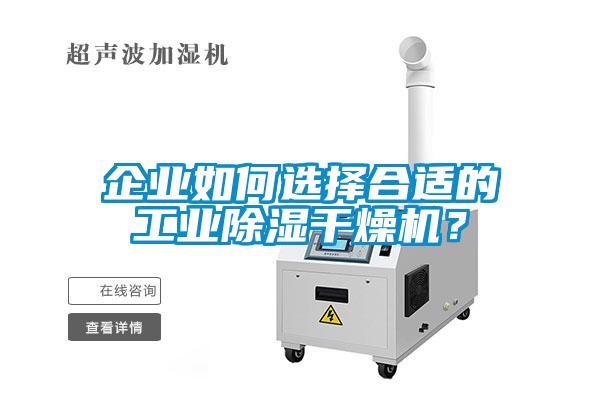 企業(yè)如何選擇合適的工業(yè)除濕干燥機？