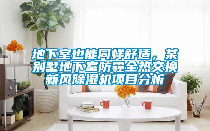 地下室也能同樣舒適，某別墅地下室防霾全熱交換新風(fēng)除濕機項目分析