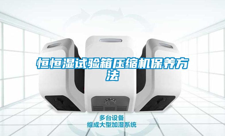 恒恒濕試驗箱壓縮機(jī)保養(yǎng)方法