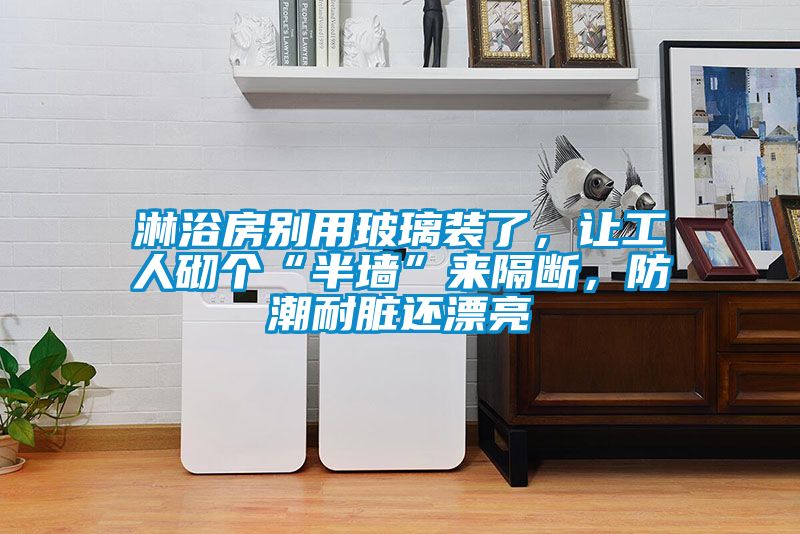 淋浴房別用玻璃裝了，讓工人砌個“半墻”來隔斷，防潮耐臟還漂亮