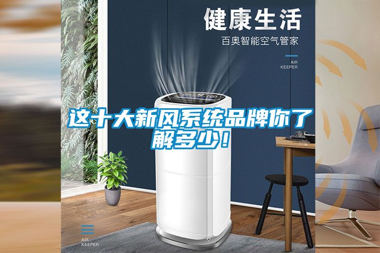 這十大新風系統(tǒng)品牌你了解多少！
