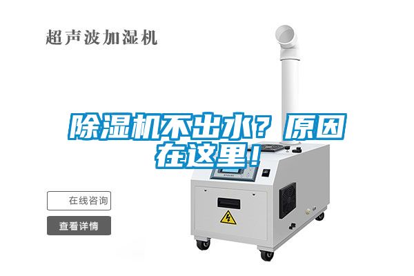 除濕機不出水？原因在這里！