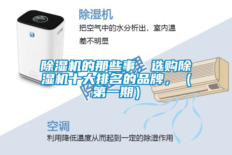 除濕機的那些事，選購除濕機十大排名的品牌，（第一期）